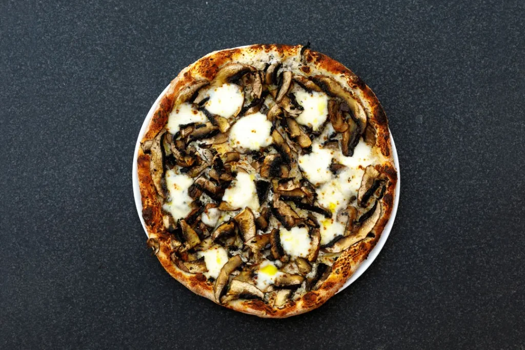 Mushroom pizza. 